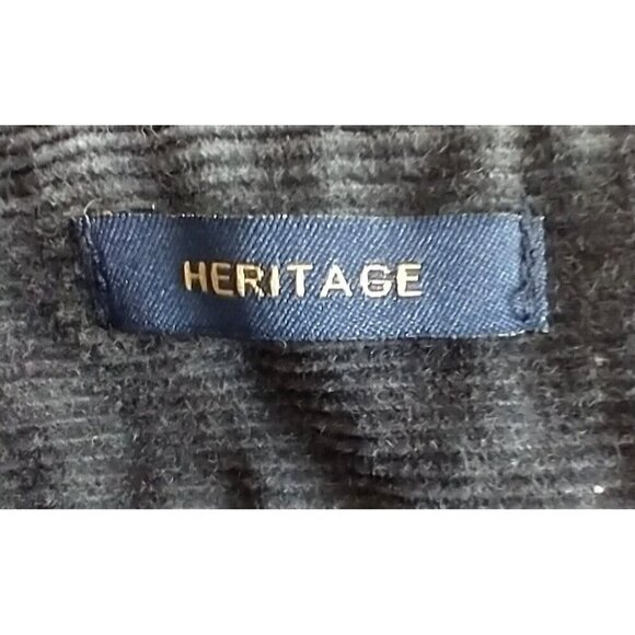 TALBOTS Heritage Pants Womens Charcoal Gray Pin Cord Corduroy Tapered Leg - 14 - Picture 8 of 9